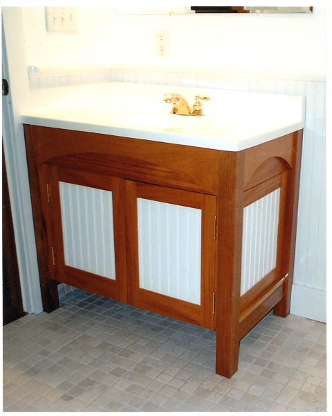 mahogany bath cabinet