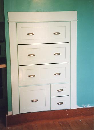 old style drawers built-in